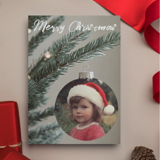 Anpassningsbarna julgran Photo Ornament Personlig Kort (Skapare uppladdad)