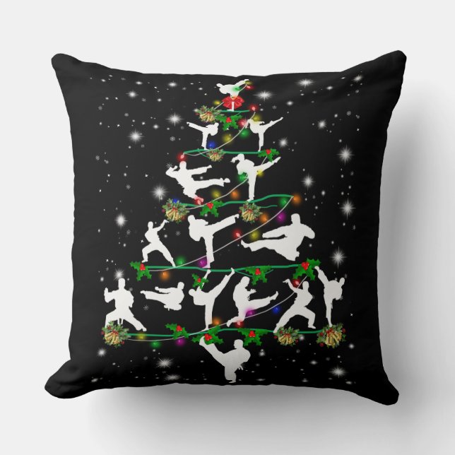 Anpassningsbarna Karate Decor Julgran Ornaments Kudde (Framsida)