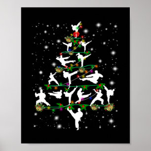 Anpassningsbarna Karate Decor Julgran Ornaments Poster