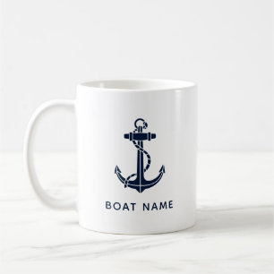 Anpassningsbarna Keepsaké för marinblå havsankare Kaffemugg