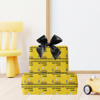 Anpassningsbarna Kids Construction Fordon Boys Bir Presentpapper