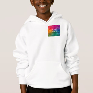 Anpassningsbarna Kids Hoodie Lägg till bildmall T Shirt