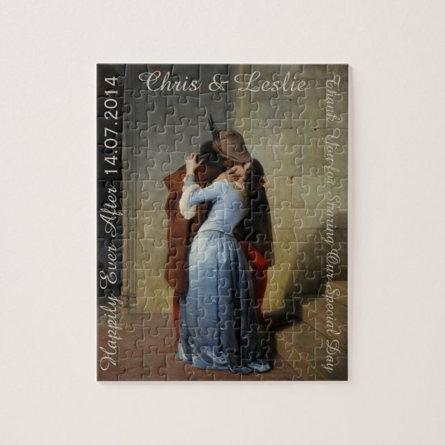 Anpassningsbarna Kiss/Il Bacio är ett pussel. Pussel (Vertikal)