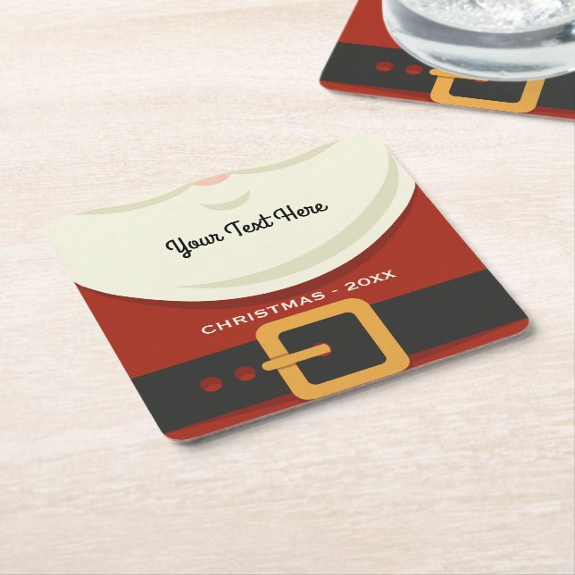 ANPASSNINGSBARNA KOSTYM i GOD JUL JULTOMTEN Underlägg Papper Kvadrat (Vinklad)