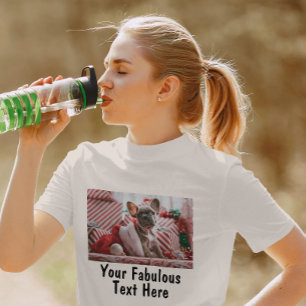 Anpassningsbarna lägg till bild och text t shirt