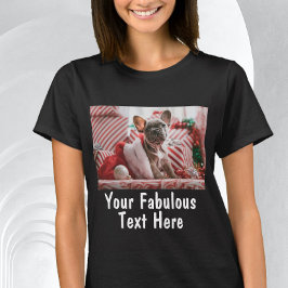 Anpassningsbarna lägg till bild och text t shirt