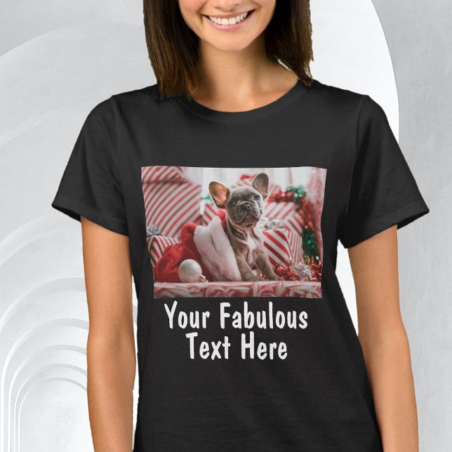 Anpassningsbarna lägg till bild och text t shirt (Skapare uppladdad)