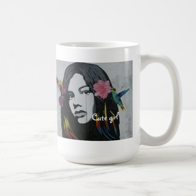 Anpassningsbarna lägger till text och bilden skapa kaffemugg (Höger)