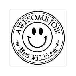 Anpassningsbarna Lärare Smile Emoji Självfärgande Stämpel