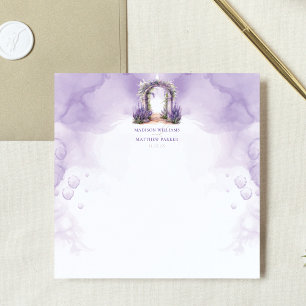 Anpassningsbarna Lavender Garden Wedding Anteckningskort