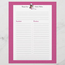 Anpassningsbarna Letterhead för Recept Page har il