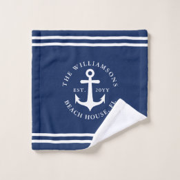 Anpassningsbarna Light Navy White Nautical Anchor