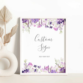 Anpassningsbarna Lilac lavender wildblommor Poster
