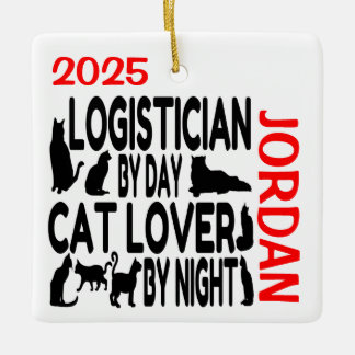 Anpassningsbarna Logistician Kärlek Cats Julgransprydnad Keramik
