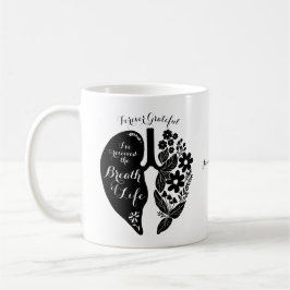 Anpassningsbarna Lung Transplant Wildblomman Black Kaffemugg