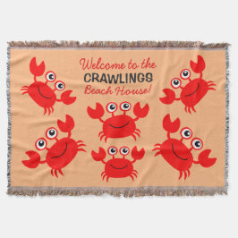 anpassningsbarna lycklig Crab  kastar filt