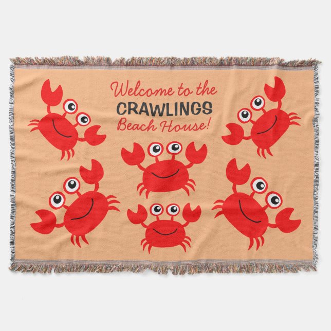 anpassningsbarna lycklig Crab  kastar filt (Framsidan)