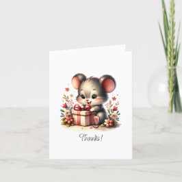 Anpassningsbarna lycklig Cute Mouse (tillsatt) - t Tack Kort