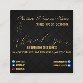 Anpassningsbarna Mall Tack för Affärskortet med Lo Fyrkantigt Visitkort