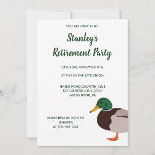 Anpassningsbarna Mallard Anka Realistic Illustrati Inbjudningar
