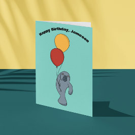 Anpassningsbarna Manatee och Balloons Kort