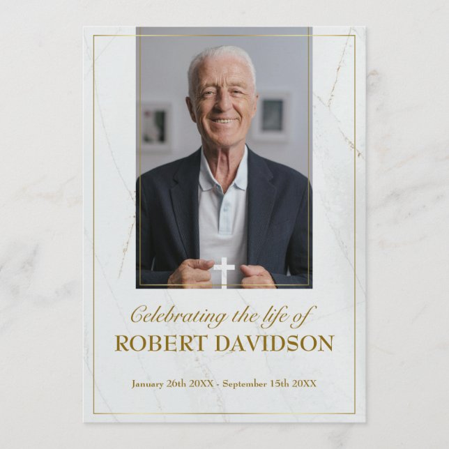 Anpassningsbarna Marble Memorial Photo Bord Program (Framsida)