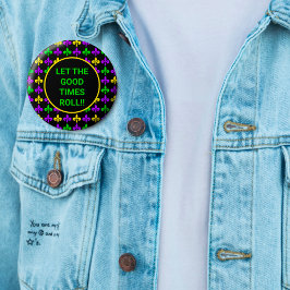 Anpassningsbarna Mardi Gras Fleur de Lis Mönster Knapp