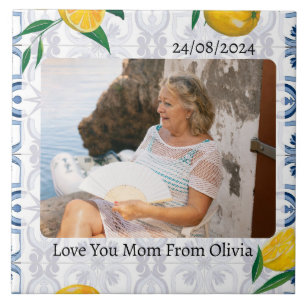 ANPASSNINGSBARNA MEDELHAVSFOTOTILES LEMONS STIL KAKELPLATTA