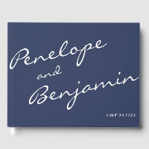 Anpassningsbarna MinimalistNavy Blue Boho Script B