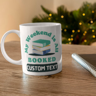 anpassningsbarna Mitt Helg är bokad och läser bok Kaffemugg