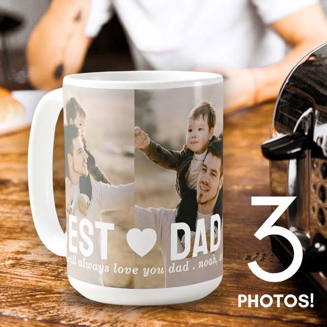 Anpassningsbarna Modern Bästa Pappa någonsin, 3 Ph Kaffemugg (Skapare uppladdad)