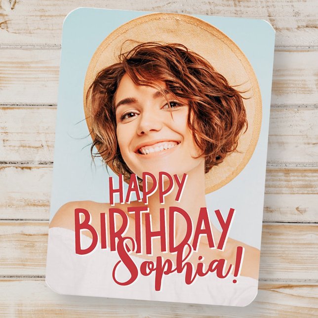 Anpassningsbarna Modern Coola Roligt Foto Birthday Magnet (Skapare uppladdad)