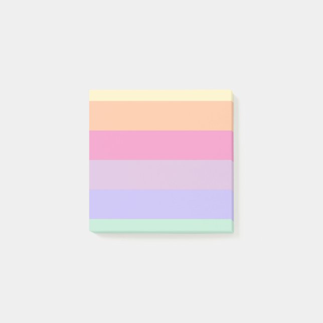 Anpassningsbarna Modern Cute Template Stripe Rainb Post-it Block (Framsida)