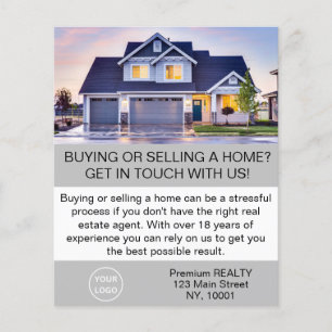 Anpassningsbarna Modern Elegant Realtor Agent Flygblad
