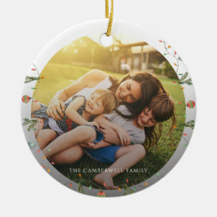 Anpassningsbarna Modern Photo Family-jultomten Kee Julgransprydnad Keramik