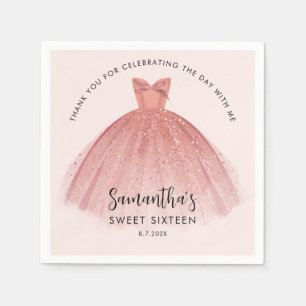 Anpassningsbarna Modern Sweet 16-skriptpredikens f Pappersservett