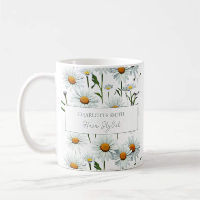 Anpassningsbarna Modern vit Daisy Kaffemugg (Vänster)