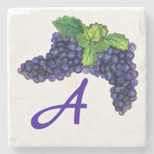 Anpassningsbarna Monogram för Pinot Noir Red Vin-d Stenunderlägg