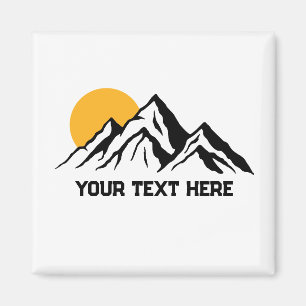 Anpassningsbarna Mountain Painting Wilderness Magnet