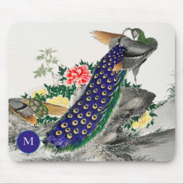 ANPASSNINGSBARNA MOUSE PAD PEACOCK PRINT JAPANESE MUSMATTA