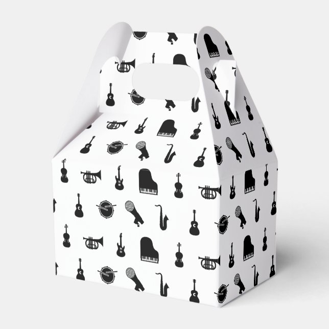 Anpassningsbarna Musikinstrument BAKGRUND FÄRG Presentaskar (Framsidan Sidan)