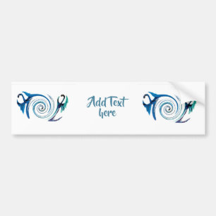 Anpassningsbarna Mythical Animal Blue Dragons Bildekal