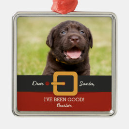 Anpassningsbarna Namn och Hund vid jultomten Julgransprydnad Metall