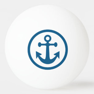 Anpassningsbarna Nautical Anchor monogram ping pon Pingisboll