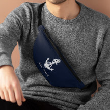 Anpassningsbarna Nautical Anchor Navy Blue Boat Na