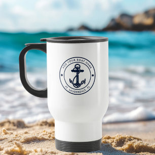Anpassningsbarna Nautical Anchor Navy Blue Boat Na Resemugg