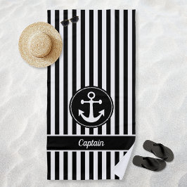 Anpassningsbarna Nautical Anchor Rope Black White 