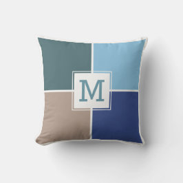 Anpassningsbarna Nautical Tiles monogram dekorativ Kudde