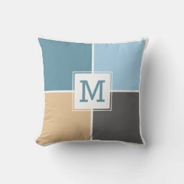 Anpassningsbarna Nautical Tiles monogram dekorativ Kudde