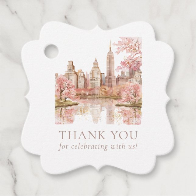 Anpassningsbarna New York Destination Wedding Phot Gåvor Etiketter (Framsida)